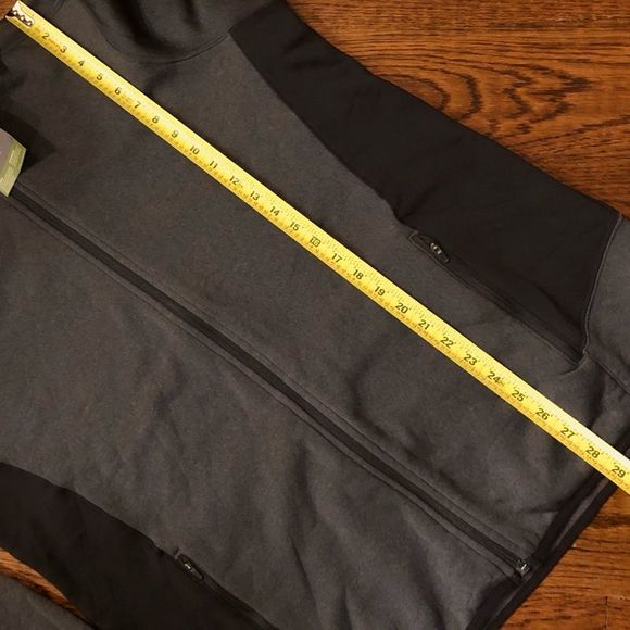 EDDIE BAUER Men’s Grey Black Heathered Stretch Fleece Full Zip Hooded Jacket XL - Picture 10 of 11